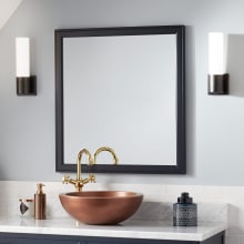 Robertson 30" W x 32-1/8" H Traditional Rectangular Wood Framed Bathroom Wall Mirror