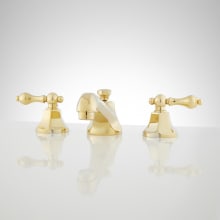 New York 1.2 GPM Widespread Bathroom Faucet with Metal Lever Handles and Pop-up Drain Assembly