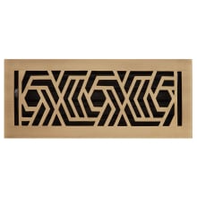Hendrox Brass Floor Register - 4" x 14"