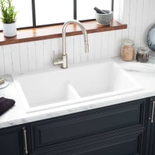 Algren 33" Drop In 50/50 Double Basin Granite Composite Kitchen Sink