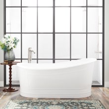Royston 66" Acrylic Soaking Freestanding Tub with Integrated Drain and Overflow