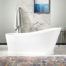 Northwich 67" Acrylic Soaking Freestanding Tub with Integrated Drain and Overflow
