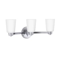 Windsor Gate 3 Light 22" Wide Bathroom Vanity Light with Frosted Glass Shades