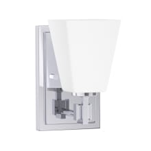 Hoxton Single Light 5" Wide Bathroom Sconce with Frosted Glass Shade