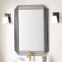 Sethfield 29" x 40" Iron Framed Bathroom Mirror