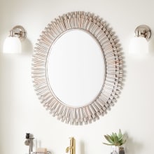 Rubidoux 30" x 35" Iron Framed Bathroom Mirror