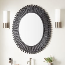 Rubidoux 30" x 35" Iron Framed Bathroom Mirror