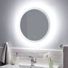 Morse 23" W x 23" H Round LED Lighted Frameless Bathroom Mirror