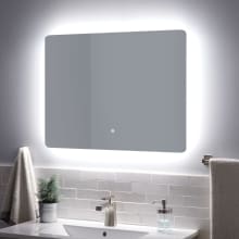 Fleming 32" W x 24" H Rectangular LED Lighted Frameless Bathroom Mirror