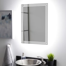 Harrington 20" W x 28" H Rectangular LED Lighted Frameless Bathroom Mirror