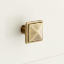 Bresnick Brass 1-1/2 Inch Square Cabinet Knob