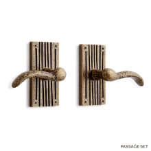 Shima Left Handed Solid Brass Passage Door Lever Set with 2-3/8" Backset