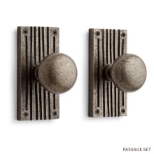 Shima Solid Bronze Passage Door Knob Set with 2-3/8" Backset