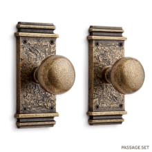 Griggs Solid Brass Passage Door Knob Set with 2-3/4" Backset