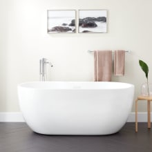 Boyce 65" Acrylic Soaking Freestanding Tub with Integrated Drain and Overflow