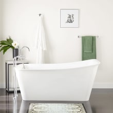 Souza 63" Acrylic Soaking Freestanding Tub with Integrated Drain and Overflow