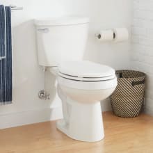 Bradenton 1.28 GPF Two Piece Round Toilet with 10" Rough-In and Left Hand Lever - Seat Included