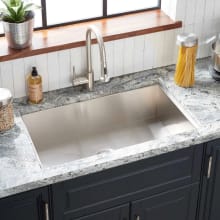 Sitka 33" Drop In / Undermount Single Basin Stainless Steel Kitchen Sink with Single Faucet Hole