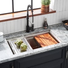 Workspace 32" Undermount Single Basin Stainless Steel Kitchen Sink with Accessories
