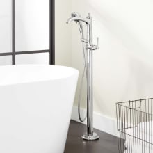 Beasley Floor Mounted Tub Filler Faucet - Includes Hand Shower, Less Valve