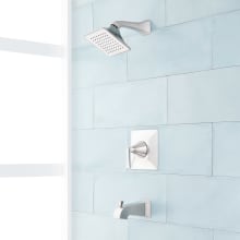 Vilamonte Pressure Balanced Tub and Shower Trim Package with 1.8 GPM Single Function Shower Head - Rough In Included