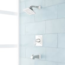 Vilamonte Pressure Balanced Tub and Shower Trim Package with 1.8 GPM Single Function Shower Head - Rough In Included