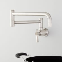 Ravenel 6 GPM Wall Mounted Single Handle Pot Filler Faucet with Brass Handle