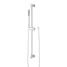 1.8 GPM Contemporary Tubular Single Function Hand Shower Package - Includes Slide Bar and Smooth Hose