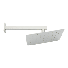 2.5 GPM 10" Wide Modern Square Rain Shower Head with 12" Shower Arm