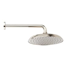 2.5 GPM 10" Wide Traditional Rain Shower Head with 12" Shower Arm