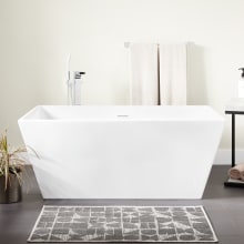 Hibiscus 67" Rectangular Acrylic Soaking Tub with Integrated Drain and Overflow
