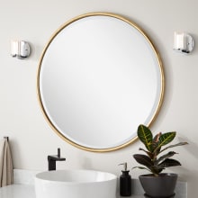 Sobb Round Decorative Vanity Mirror with Gold Gilding