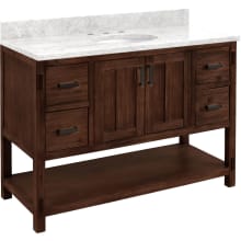 Morris 48" Freestanding Single Basin Vanity Set with Cabinet, Vanity Top, and Oval Undermount Sink - 8" Faucet Holes