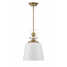 Rowher Single Light 13" Wide Pendant with Metal Bell Shade