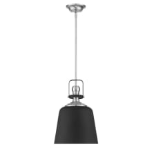 Rowher Single Light 13" Wide Pendant with Metal Bell Shade