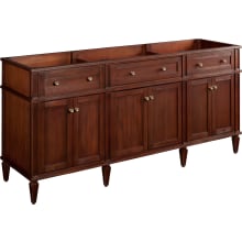 Elmdale 72" Freestanding Mahogany Double Basin Vanity Cabinet - Cabinet Only - Less Vanity Top