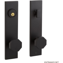 Ambrus Solid Brass Keyed Entry Door Knob Set with 2-3/4" Backset