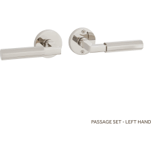 Yasmeen Solid Brass Passage Door Knob Set with 2-3/4" Backset