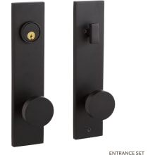 Moceri Solid Brass Keyed Entry Door Knob Set with 2-3/8" Backset