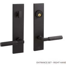 Satcher Solid Brass Keyed Entry Door Knob Set with 2-3/4" Backset