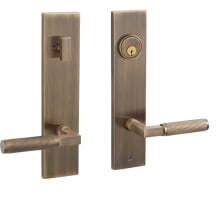 Satcher Solid Brass Keyed Entry Door Knob Set with 2-3/8" Backset