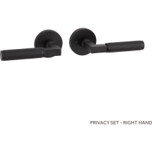 Satcher Solid Brass Privacy Door Knob Set with 2-3/8" Backset