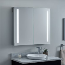 Seren 35-1/2" x 32" Lighted Frameless 2 Door Medicine Cabinet with Tunable LED and Wireless Speaker