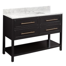 Robertson 48" Free Standing Single Vanity Cabinet Set with Mahogany Cabinet, Granite Vanity Top and Rectangular Undermount Sink - 8" Faucet Holes