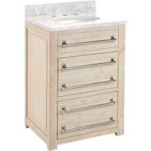 Maysville 24" Free Standing Single Vanity Cabinet Set with Wood Cabinet, Vanity Top and Oval Undermount Sink - 8" Faucet Holes