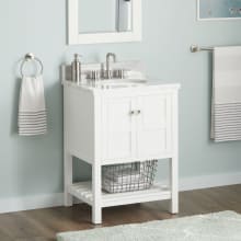 Olsen 24" Free Standing Single Basin Vanity Set with Cabinet and Granite Vanity Top