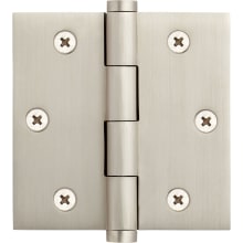 3.5" x 3.5" Solid Brass Mortise Door Hinge - Single Hinge
