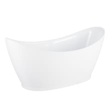 Torben 69" Acrylic Soaking Freestanding Tub with Foam Insulation and Integrated Drain and Overflow