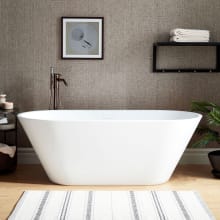 Danae 66" Acrylic Soaking Tub with Foam Insulation and Integrated Drain and Overflow