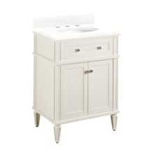 Elmdale 24" Freestanding Mahogany Single Basin Vanity Set with Cabinet, Vanity Top, and Oval Undermount Sink - 8" Faucet Holes